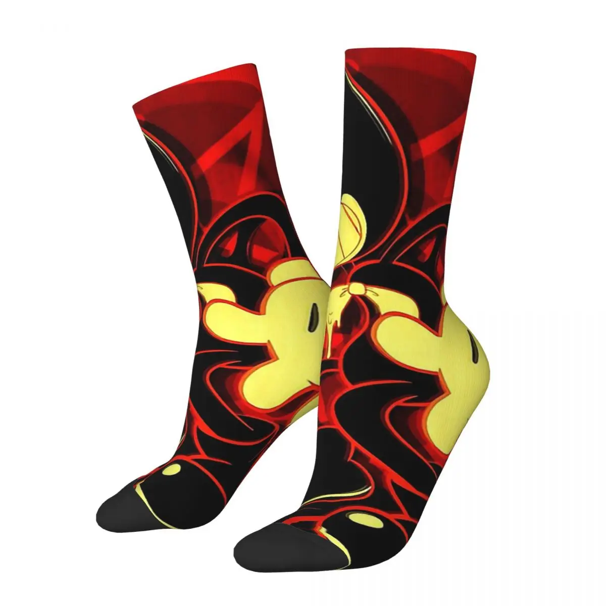 Divertente Calzino A Compressione Pazzo Per Uomo Bendy E La Macchina Dell'Inchiostro Hip Hop Harajuku Bendy Horror Game Quality Boys Crew Sock Casual