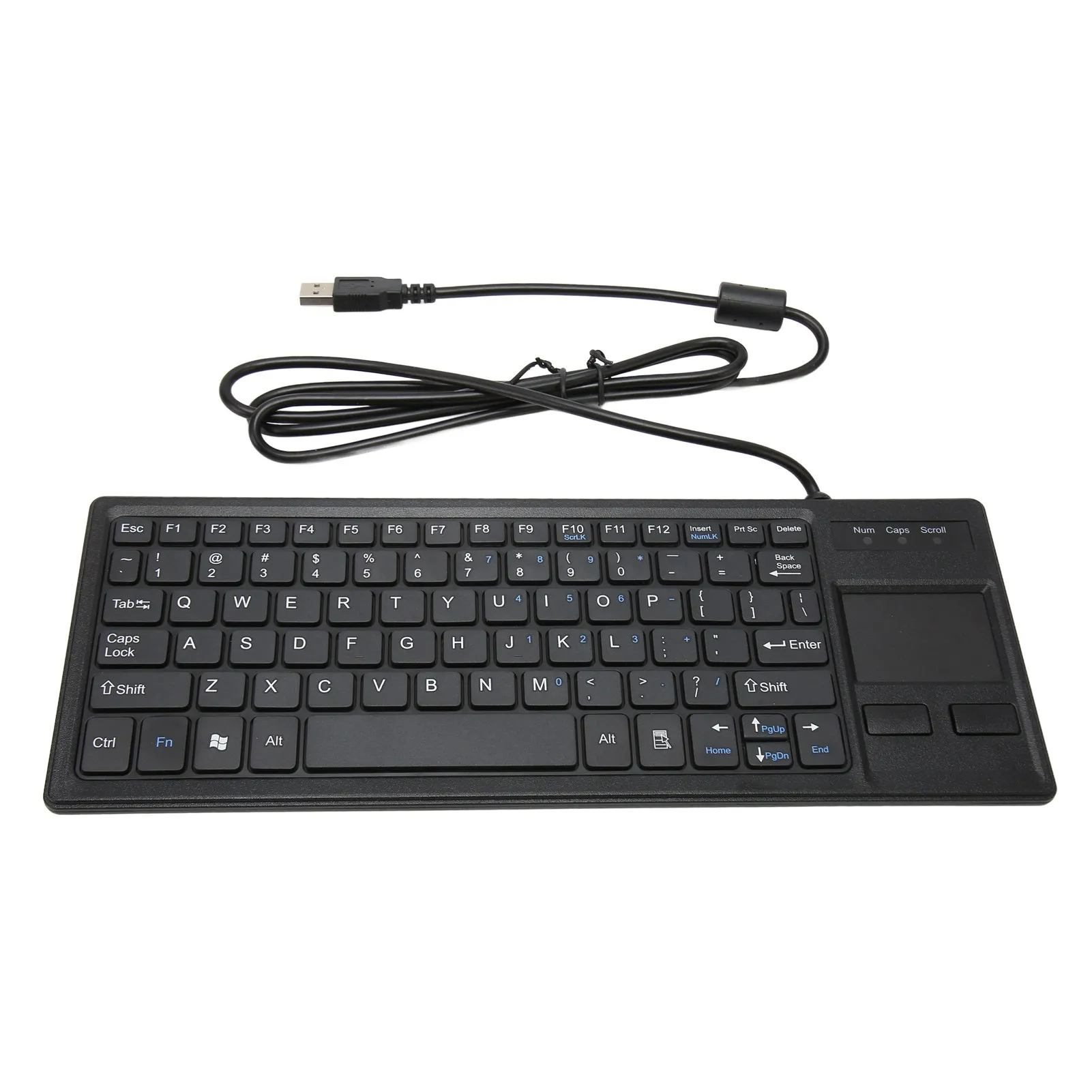 Wired Keyboard K 800 Keyboard with Touchpad Wired  Thin Mini Compact Touch Keyboard with HUB Function Wired Touch Keyboard - 2