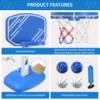 Garden Pool Basketball Hoop Toddler Basketball Hoop Indoor & Outdoor Toy with Adjustable Height,Basketball Games for Boys Girls 4