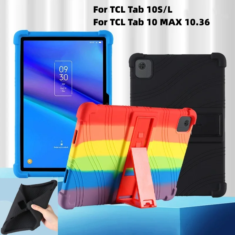 Estojo à Prova de Choque para Tablet Tampa do Silicone Tcl Tab le 9137w Tab 10s 9081x 10l 10 5g 9183g 10.1 10 Max 10.36
