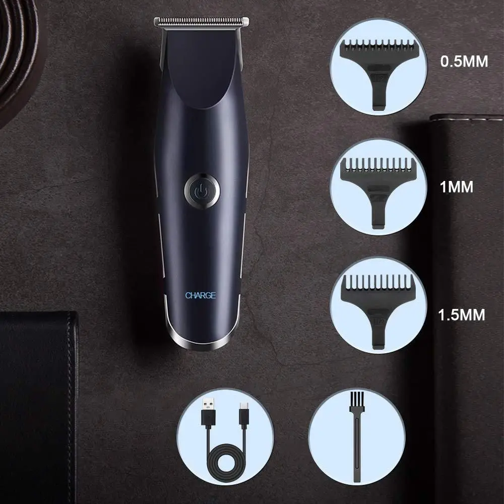 

USB Rechargeable Barber Shop Men's Basic Cordless Hair Clippers Electric Hair Trimmer Haircut Kit Hair Cutting Machine