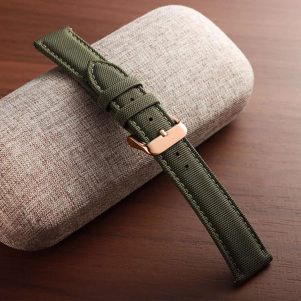 Premium Sailcloth Fabric Watch Strap - Waterproof Quick Release Wristband
