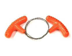 Portable Outdoor Camping & Survival Hand Chain Saw - Durable Steel Wire Emergency Gear (Orange)