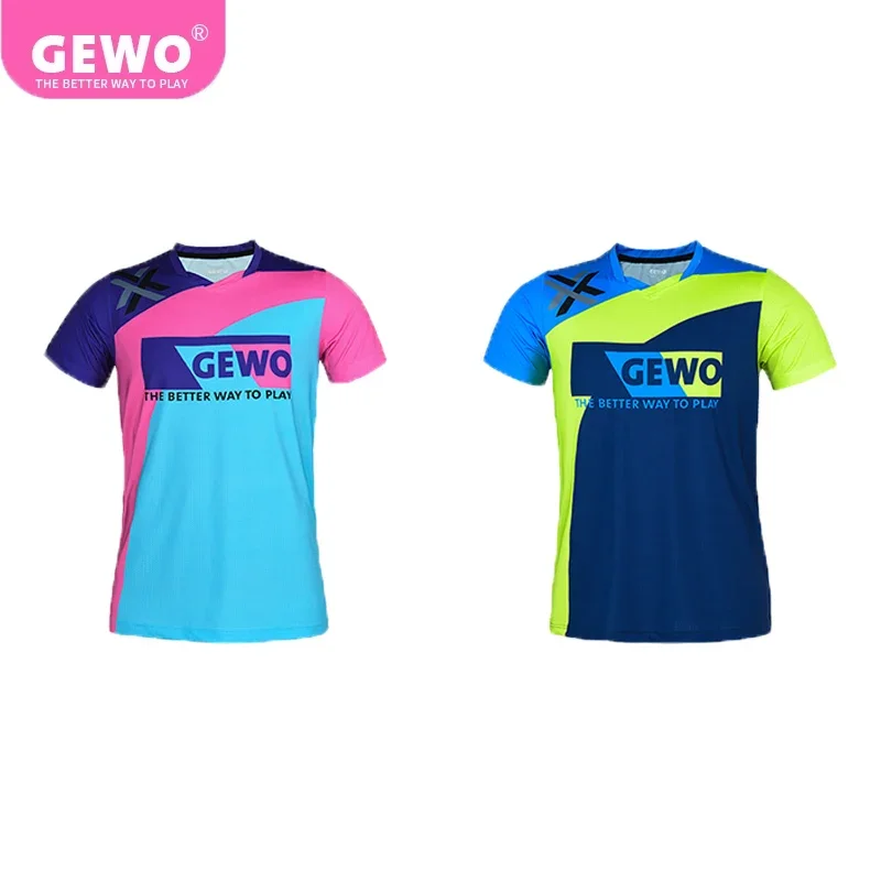 Sport T Shirt Badminton Table Tennis Clothes Set Original Gewo Cologne Shirt Aruna Quadri Table Tennis Jersey T-shirt for Men Women Ping Pong Clothes