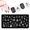 Disney Horror Christmas Nail Stamping Plates Merry Christmas Tree Stamp Plates for Nail Art Decoration #174 1