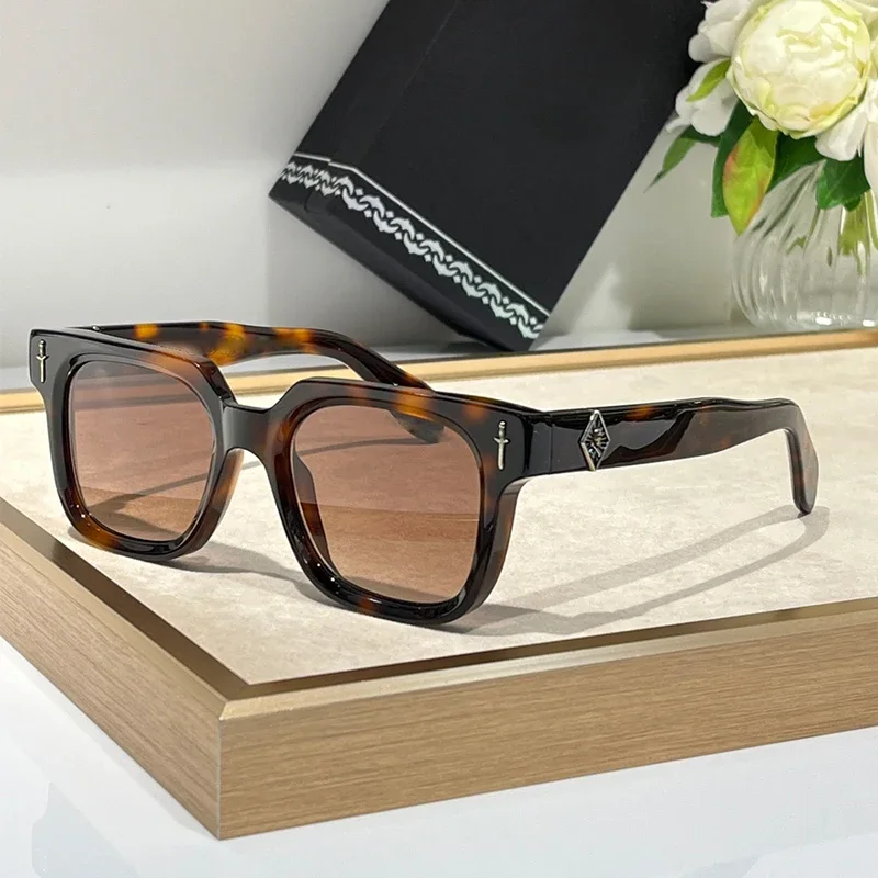 

Солнцезащитные очки в британском стиле для мужчин, толстые ацетатные роскошные дизайнерские солнцезащитные очки, женские солнцезащитные очки, модные очки для мужчин