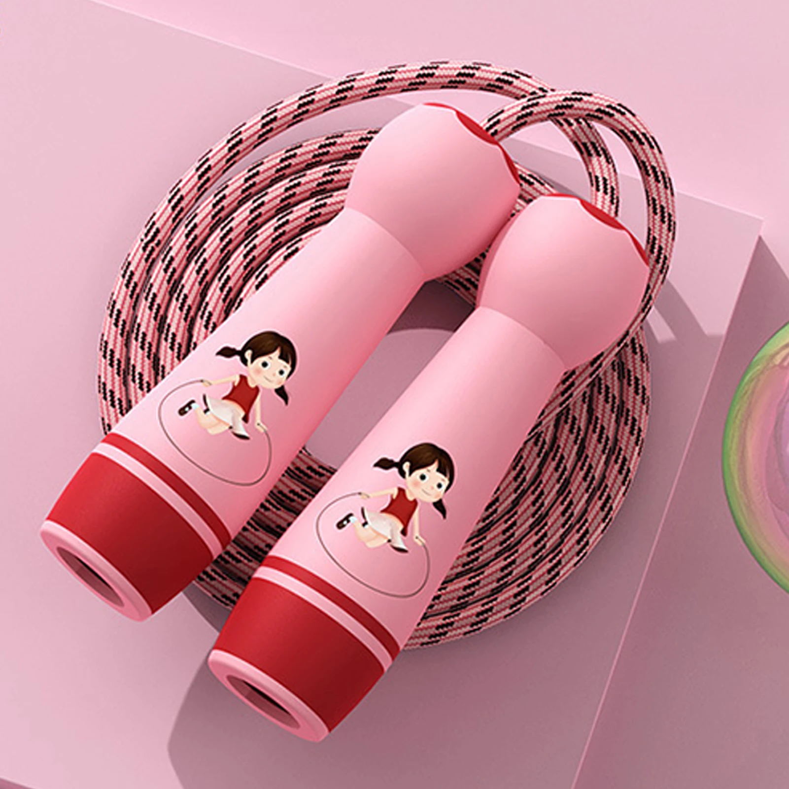 Kids Jump Rope Cotton Jumping Cord Length Adjustable Soft Skipping Rope With Smooth Handles For Kids Boys Girls Children Outdoor