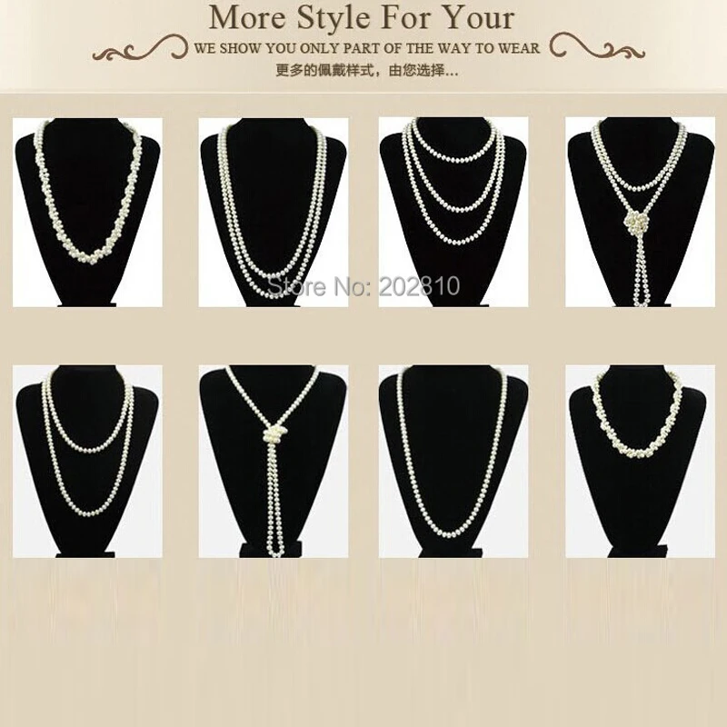Autumn Winter Collar Hombre Pearl Long Necklace Wear All Match Pearl Necklace 목걸이 Sweater Collares Para Mujer Jewelry