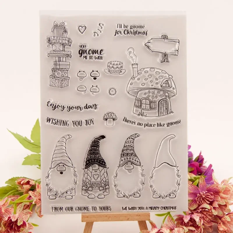 Santa Claus Clear Stamp Transparent Silicone DIY Stamp Seal Sheet for Scrapbooking Making Album Photo Handmade Decoration