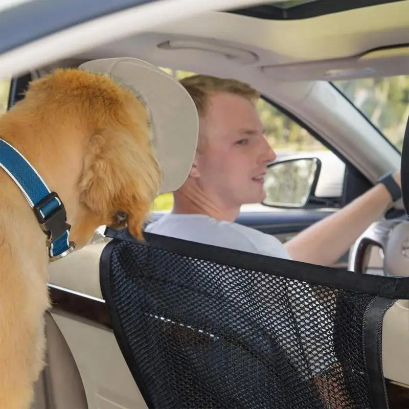 Vehicle Travel Dog Fence Automotive Backseat Dog Net Barrier Breathable Car Back Seat Pet Protective Network For Car Auto