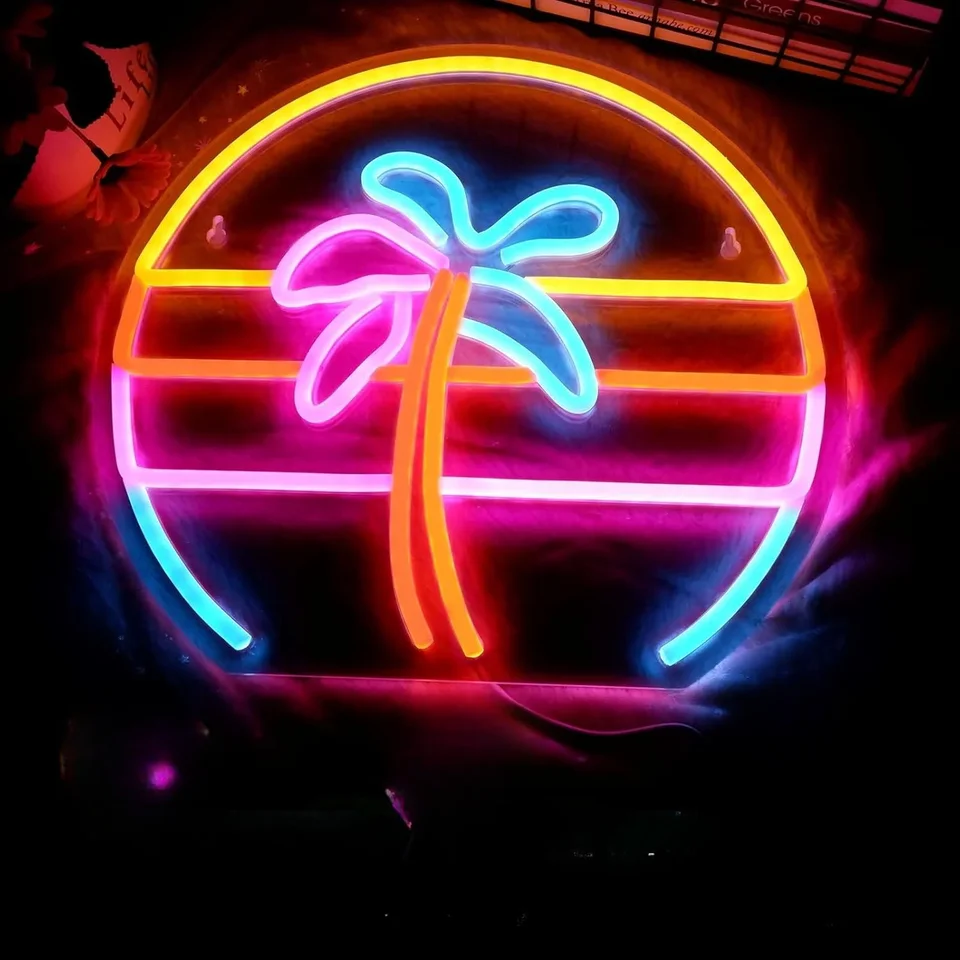 Alohaハワイ風ネオン看板 – wonderlandmoving happy hour ネオンサイン