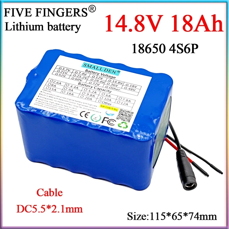 

14.8V18Ah 18650 Lithium Battery Pack Rechargeable Li-ion Cell,For Night Fishing Lamp LED Lamp Heater PDA Monitor Emergency Light