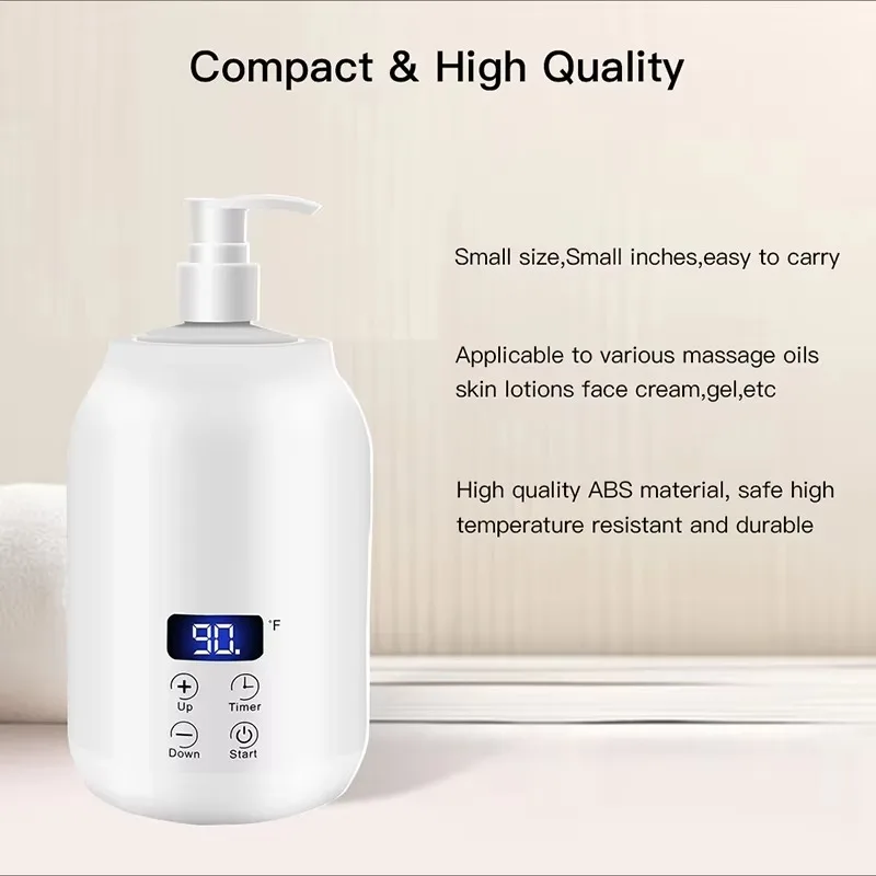 NEW Massage Oil Warmer Digital Lotion Cream Heater 2 Heat Modes Lotion Warmer Fast Heat Lotion Warmer LED Display with Timer