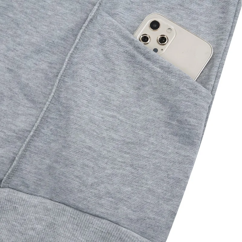 Autumn and Winter Women's Pullover Solid High Neck Panel Hooded Drawstring Large Pocket Long Sleeve Hoodies Fashion Casual Tops