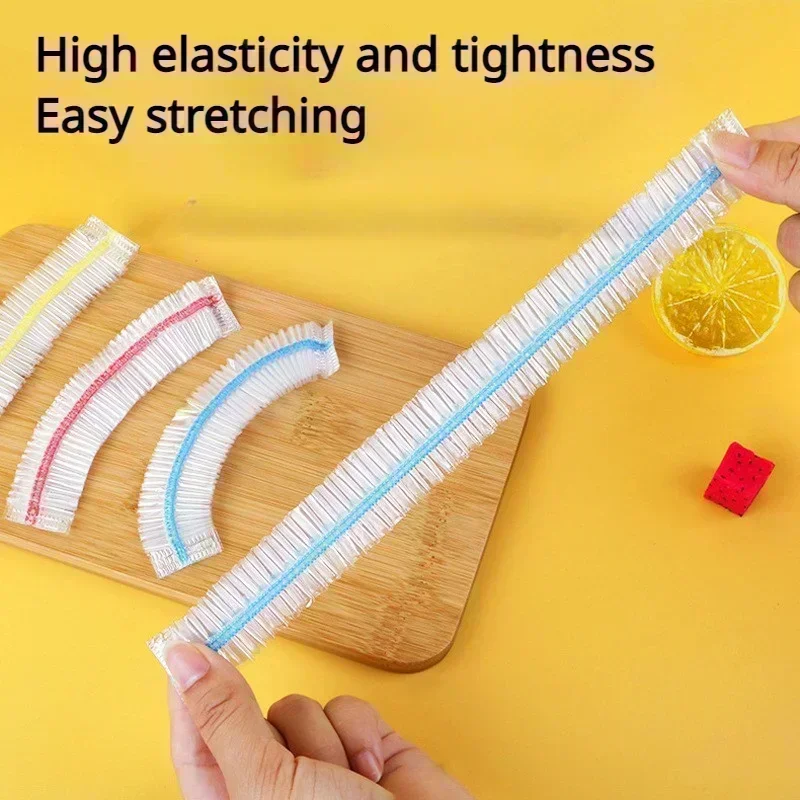 100/50pcs Saran Wrap Colorful Disposable Food Cover Food Grade Fresh-keeping Plastic Bag Kitchen Refrigerator Accessories food cover fresh keeping bags plastic food storage bags plastic wrap plastic food cover food storage bags disposable food cover plastic packaging bags