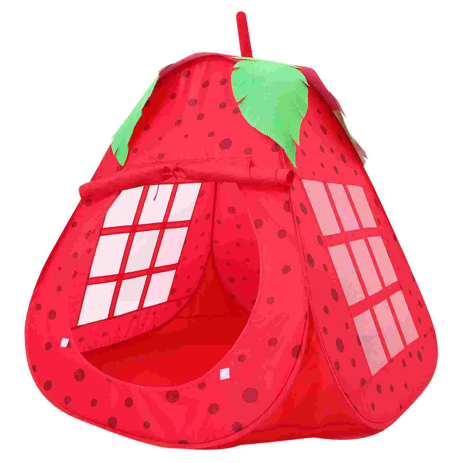 

Tent Strawberry Kids Toddlers Playhouse Tent Foldable Portable Castle Play Tent Indoor Outdoor Play Tent for Kids