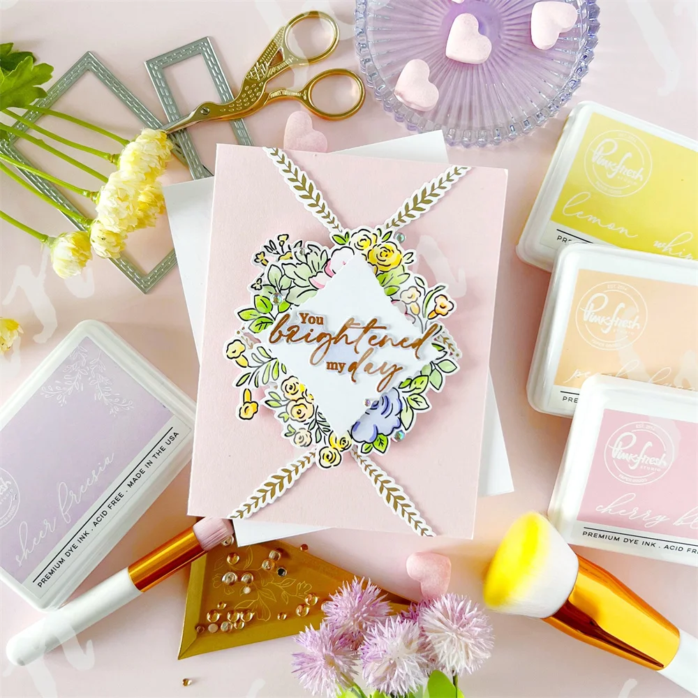 Blooming Grace Friends Metal Cutting Dies Stamps Stencil for Washi Tape Scrapbook Diary Decoration Embossing Template
