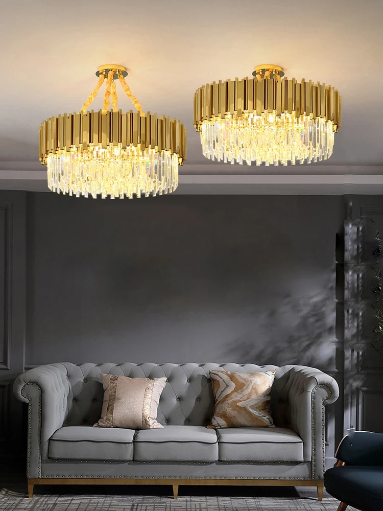 3 layer LED Modern Silver Gold Crystal Oval Round Lamparas De Techo Ceiling Lights.Ceiling Light.Ceiling Lamp For Foyer