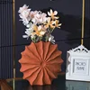 Minimalism Shell Shaped Ceramic Vase Hydroponics Floral Vases Orange Conch Flowers Pots Flower Arrangement Desk Decoration 2
