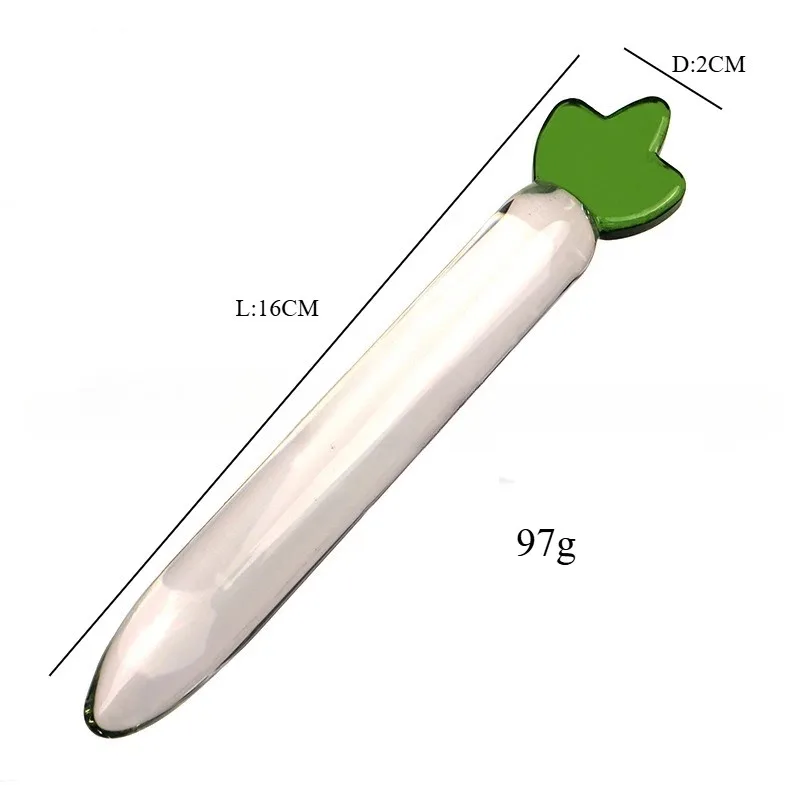 108g Small sized fruits Shape Glass Penis Anus Masturbation Women Toy Sex Fun Masturbator Adult Double Penetration Anal Plug