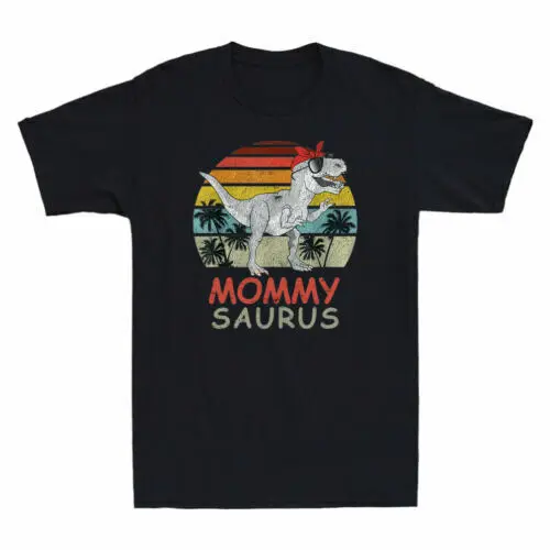 T-Shirt Muslimex Dinosaur Mommy Saurus Family Matching T-Shirt In Cotone Da Uomo