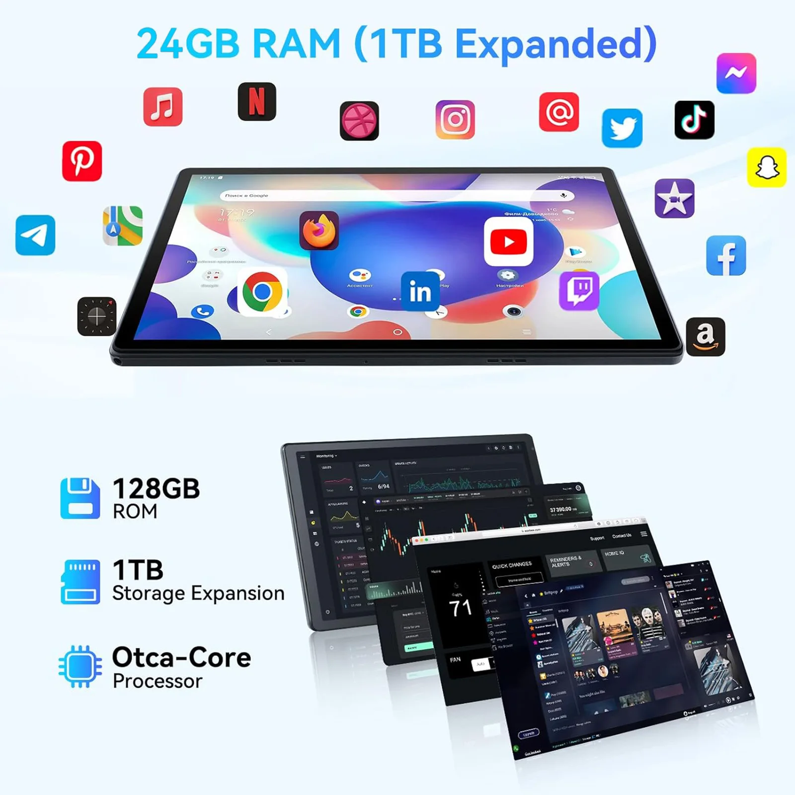 URAO C109 10インチタブレット Android 15 タブレットPC 24GB