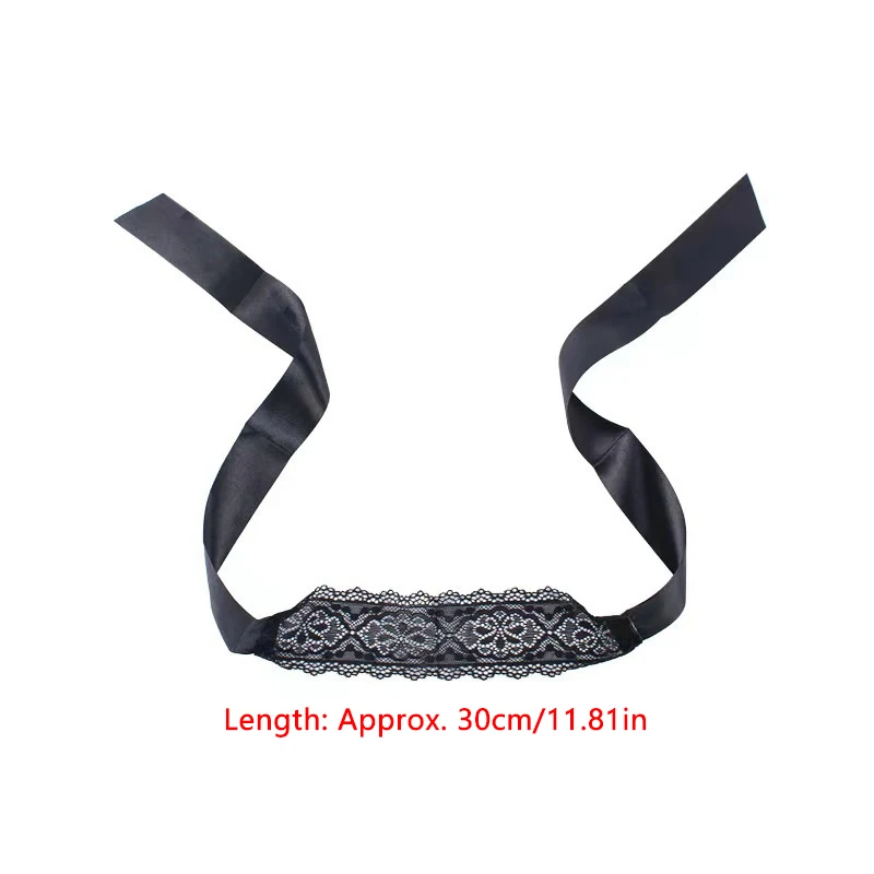 Eye Mask For Female Lace Black White Hollow Out Blindfolded Cosplay Costumes Accessories Bandage Strap Women Prom Sexy Eye Cover