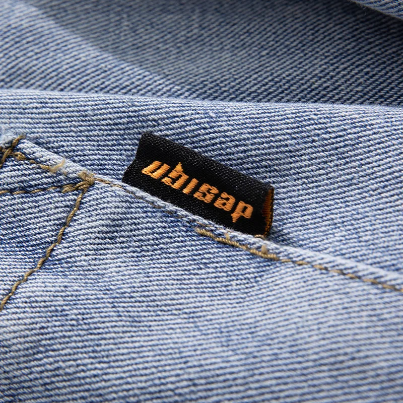 남성용 빈티지 데님 셔츠, 루즈 베이직 캐주얼 물세탁 셔츠, 커플용 겉옷, 2024 용수철 신상