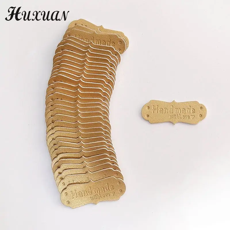 50Pcs PU Leather Tags Sewing Craft DIY Knitting sewing labels leather labels leather tags