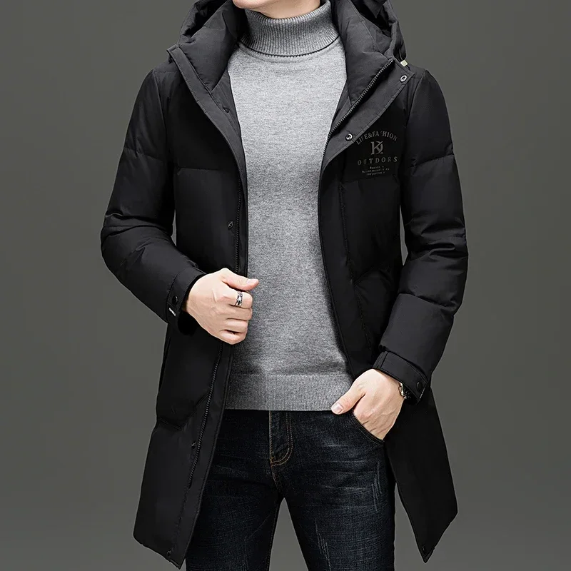 thumbnail image 1 of Chaqueta de plumón para hombre, ropa de diseñador, chaqueta de invierno con relleno de plumón de pato para hombre, chaqueta informal con capucha para hombre, abrigo para hombre, 1 of 5