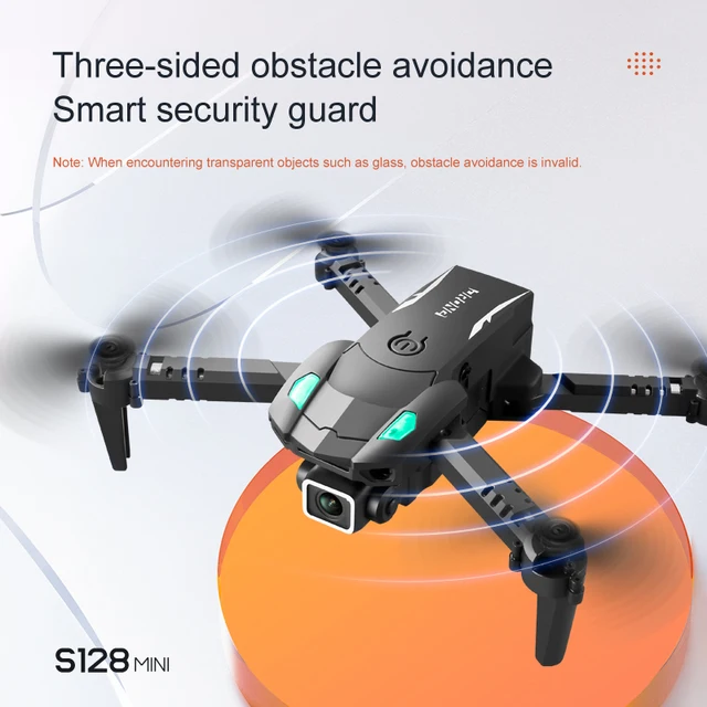 2022 S128 Mini Drone 4K HD Camera Three-sided Obstacle Avoidance Air Pressure Fixed Height Professional Foldable Quadcopter Toys 4