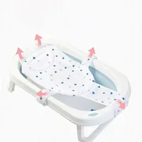 Coussin de bain réglable pour bébé et nouveau-né, en forme de croix, antidérapant, pour baignoire et douche 4
