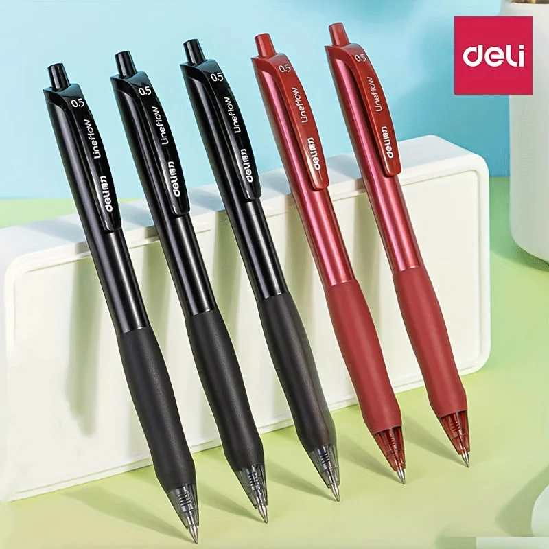 Large Capacity Gel Ink Pens – Smooth Writing with Soft Grip in Black, Blue, and Red