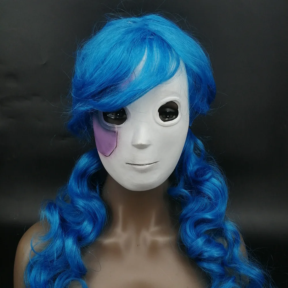 Adult Sally Face Wig and Mask Combo