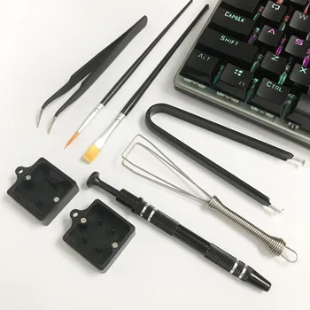 Kit lubrificante per tastiera Set da 7 pezzi con pinzette estrattore apri interruttore per tastiera personalizzata, strumenti lubrificanti per tastiera