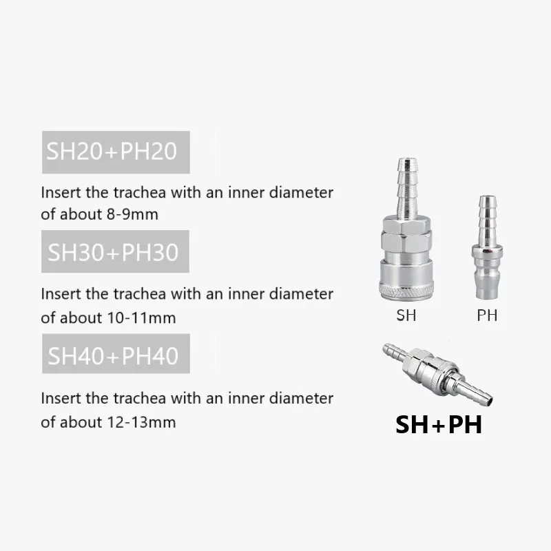 Raccord de Compresseur d'Air Pneumatique de Type C, Connecteur Rapide, Couremplaçant Haute Pression, Prise PP SP Dissolve SF PH SH PM 20 30 40