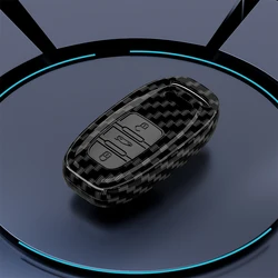 Sleek Carbon Fiber Car Key Case Cover - Protective Shell & Accessories Bag (Carbon)
