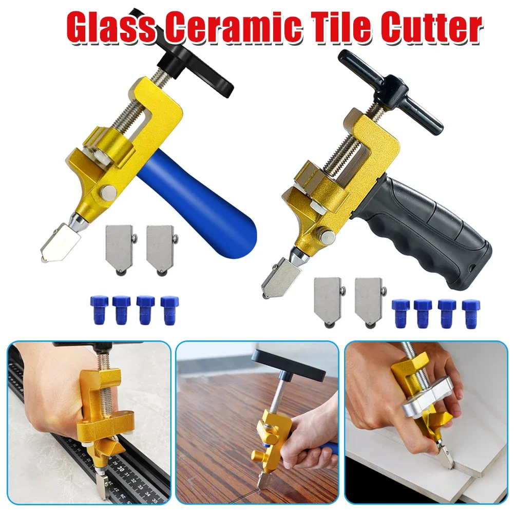 2 in 1 Glass Ceramic Tile Cutter with Knife Wheel Diamond Glass Cutter Breaking Pliers Manual Tile Glass Cutting Tool Hand Tools 3