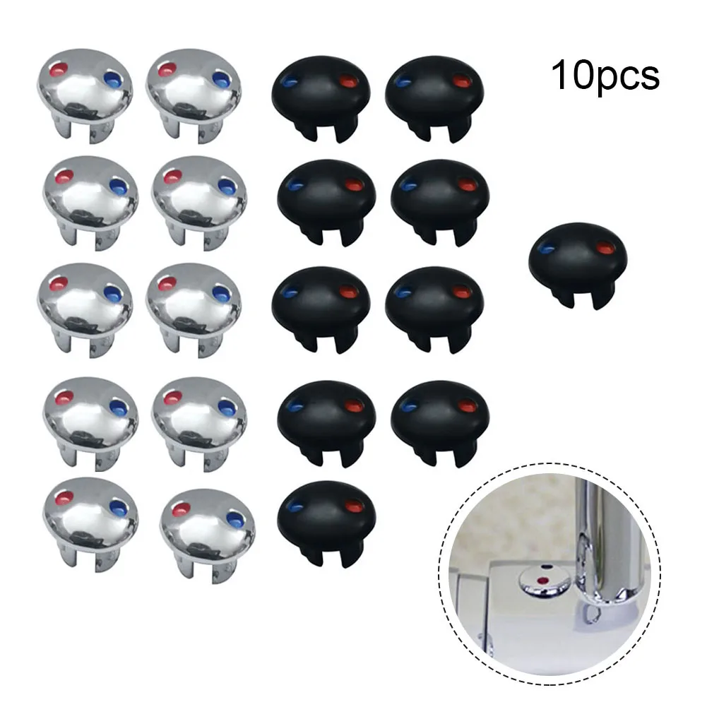 10pcs Faucet Handle Hot Cold Water Sign Red Blue Label Decoration Cover Kitchen Bathroom Mixer Tap Indicate for Faucet Handles faucet decorative cover faucet cover faucet handle