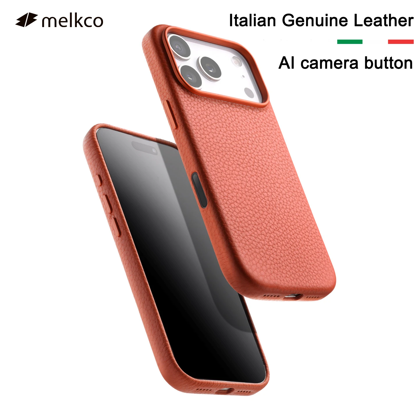 Melkco 100% Echtlederhülle für iPhone 18 17 Pro Max Air Cover mit MagSafe Kamera-Schutz, luxuriöse magnetische Hüllen