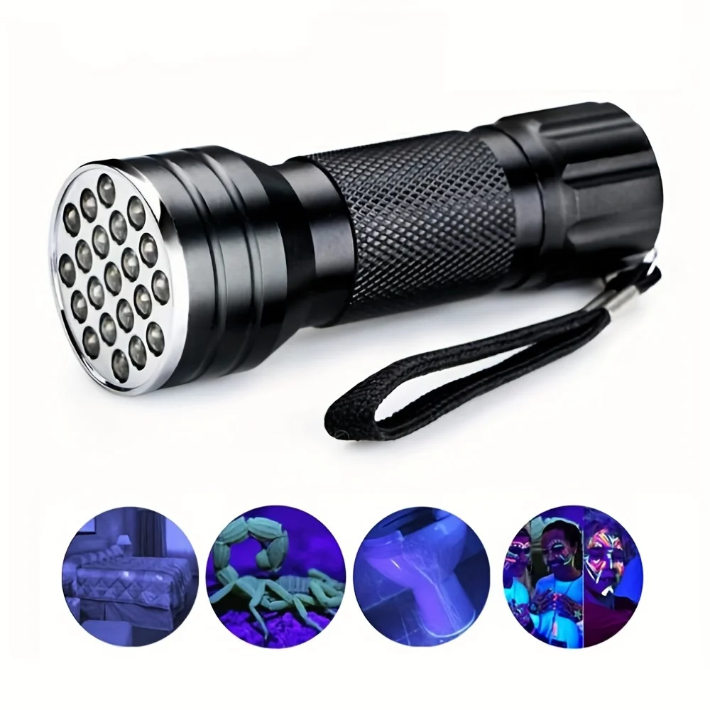 21led Uv flashlight Nail Art Lamp Uv Fluorescence Detection Mini Banknote Detection