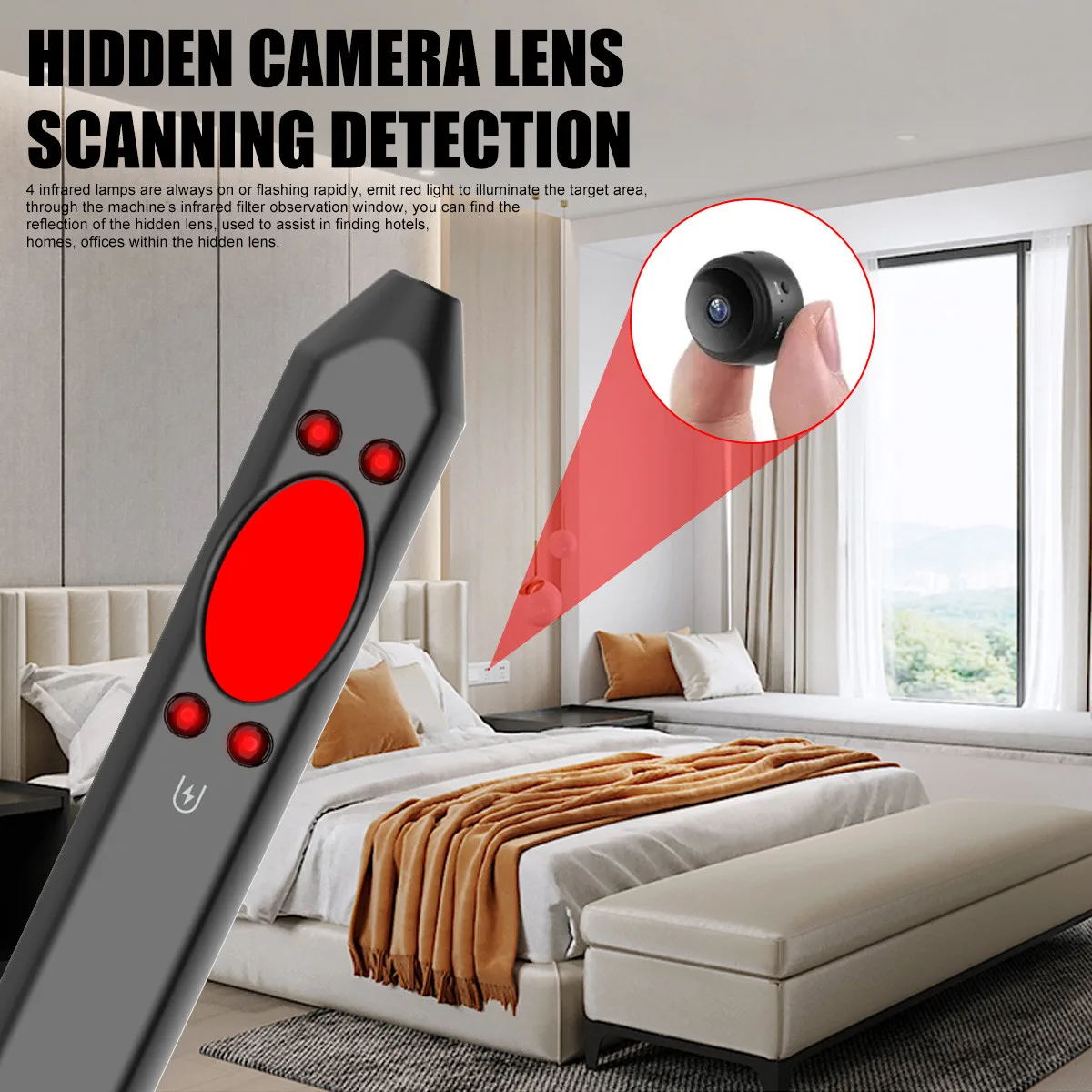 Intelligent Camera Detector Anti-scandid Camera Detector, Hotel Conference Room Vehicle Detector,signal Positioning Buzzer Alarm