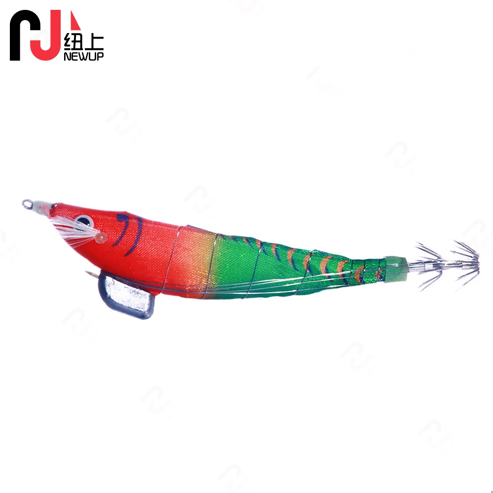 Leurre Crevette En Bois 8 Cm – Glow Calmar Fluorescent Pour Pêche En Mer