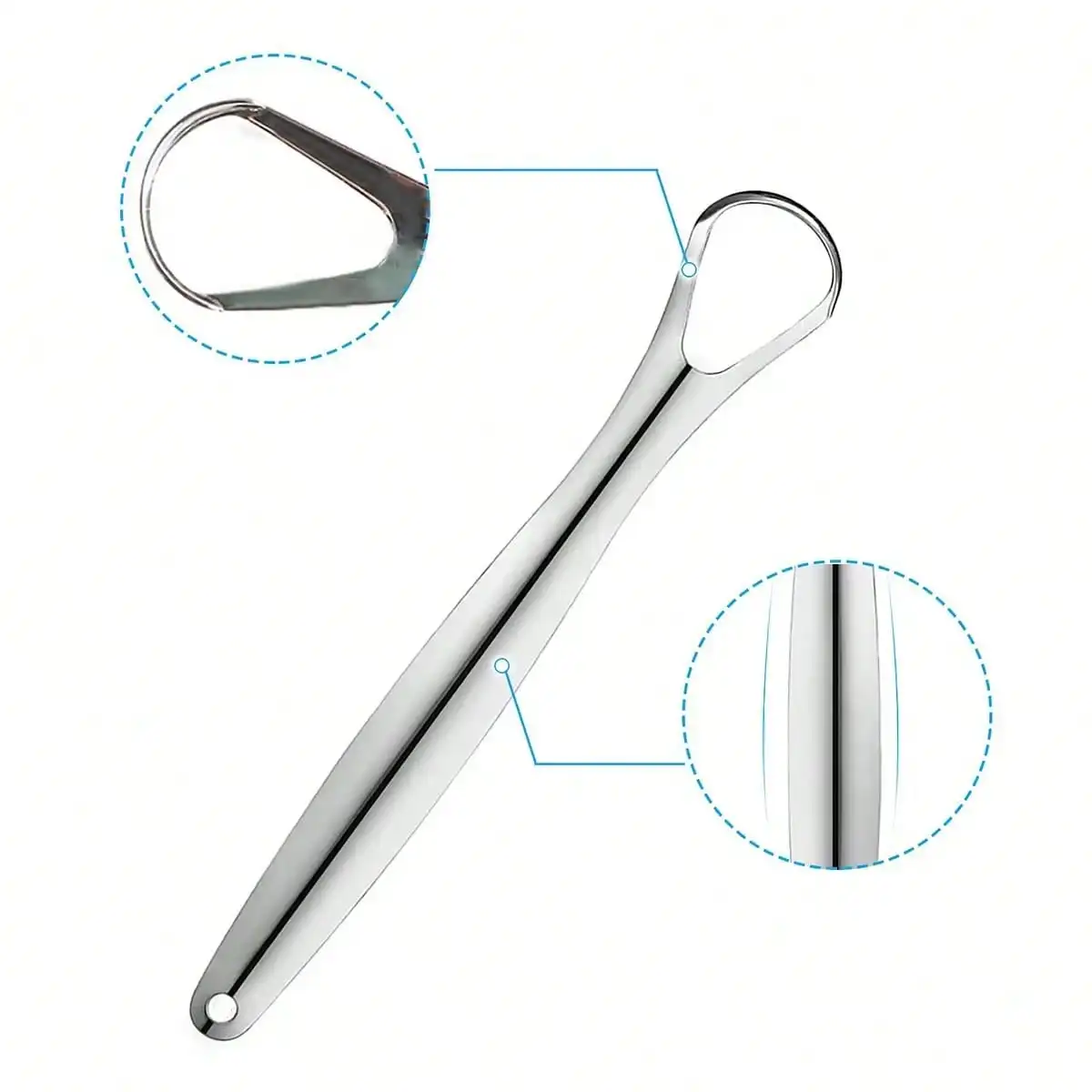 Stainless Steel Tongue Cleaner for Adult Oral Hygiene