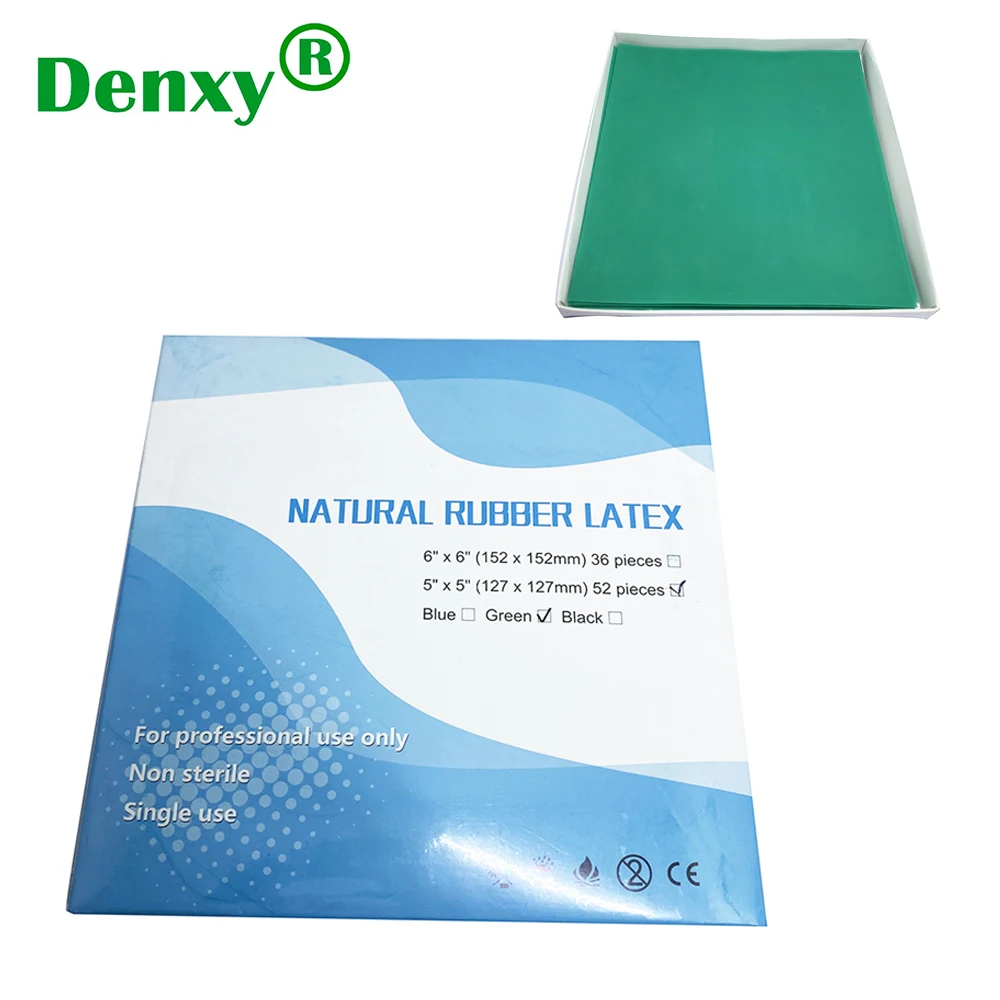 36/52pcs Denxy High Quality Natural Rubber Latex Dental Rubber Dam Pure