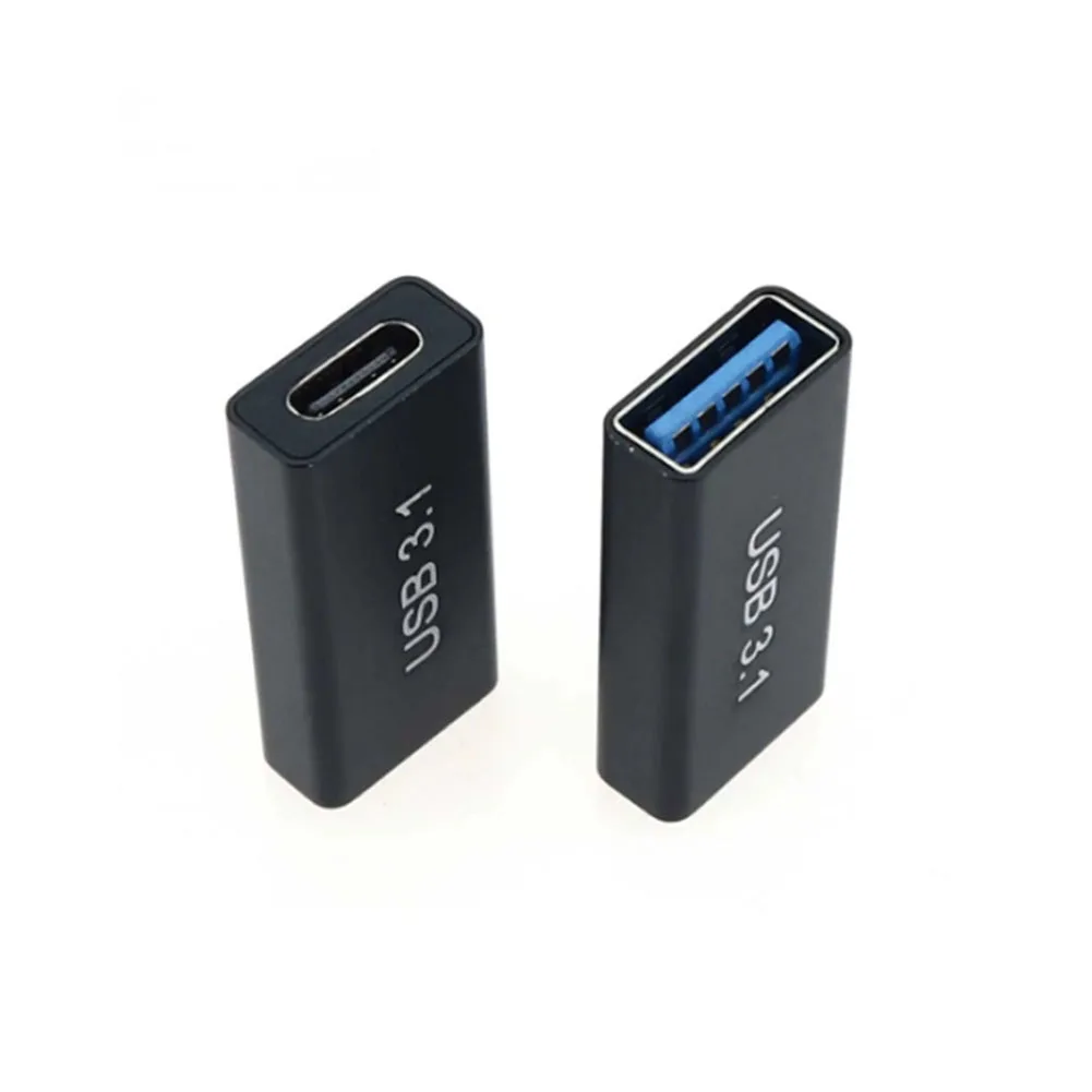 

1PCS USB 3.0 Coupler Female to USB 3.1 Type C Female Adapter High Speed USB3.0 Type-C Extender Connection Converter Data Adapter