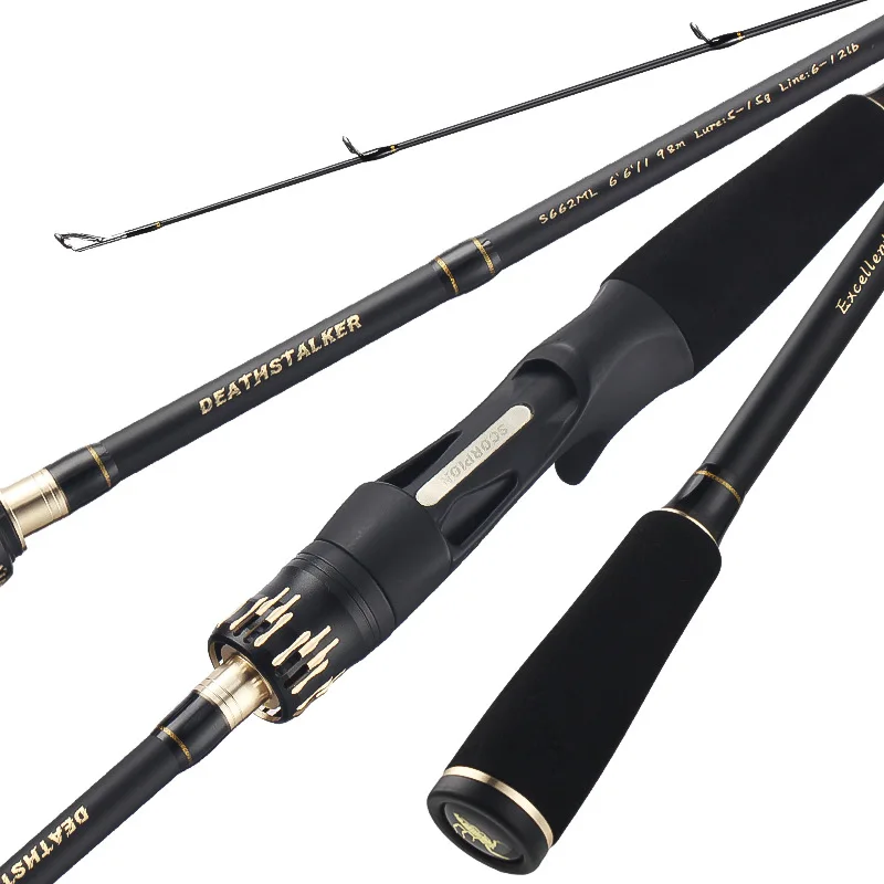 

M Adjustment Lure Rod, MH Hardness, Thunder Strong Black, UL Micro-object Horse Mouth Long-range Fishing Rod