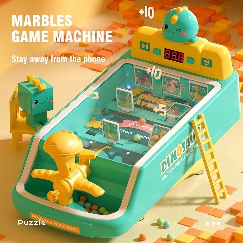 Children Pinball Machine Toy Scoring Music Lights Gifts Family Party Games Hand-eye Coordination Educational Toys for Kids Gifts