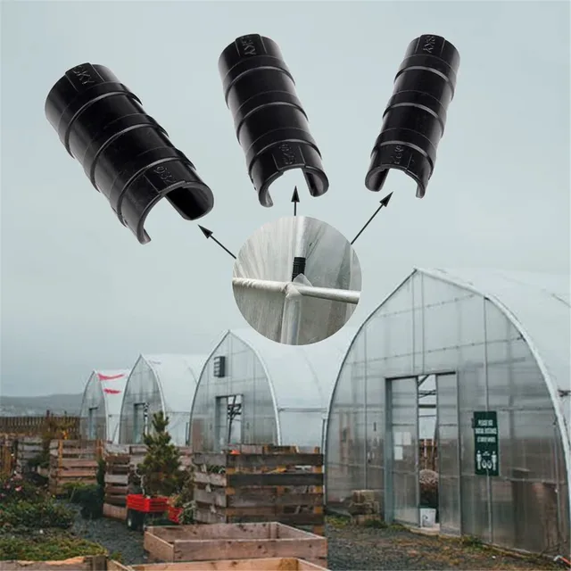 Üvegházhatású Klipek Snap Bilincsek 10Db Fekete Abs Bepattanó Az Klipekhez Pillanatnyi Bilincs Pvc Cső - Image 5