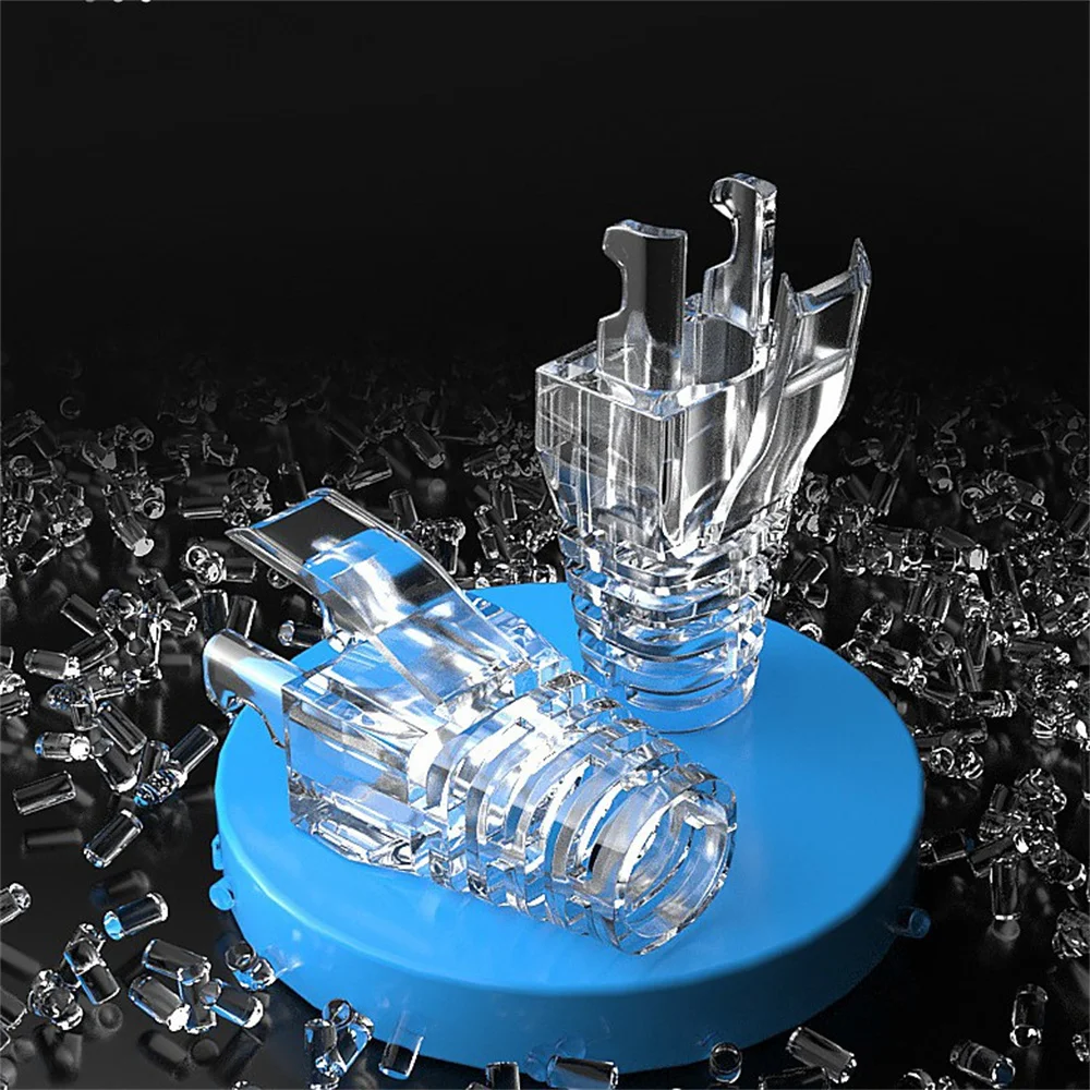 Ethernet Cable Cover 100Pcs/Set Colorful Clear RJ45 Standard Ethernet Network Cable Strain Relief Boots Cable Connector Plug Covers CAT5 CAT6